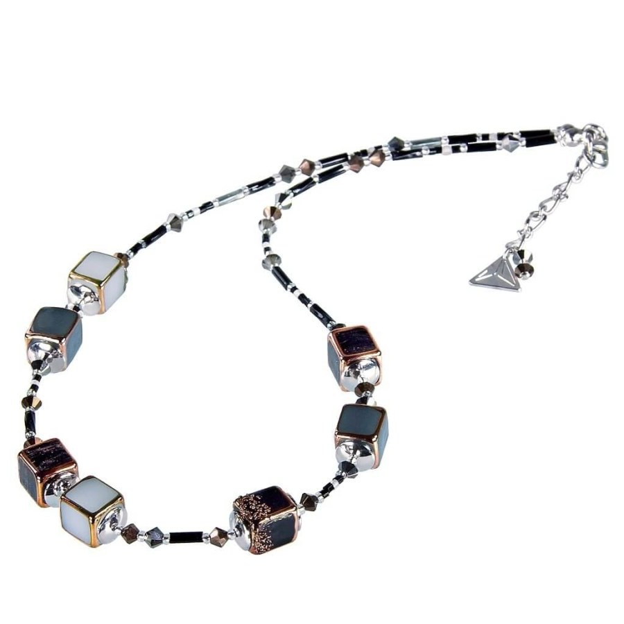 Lampglas Elegantní náhrdelník Clear Night z perel Lampglas NCU25 - Náhrdelníky