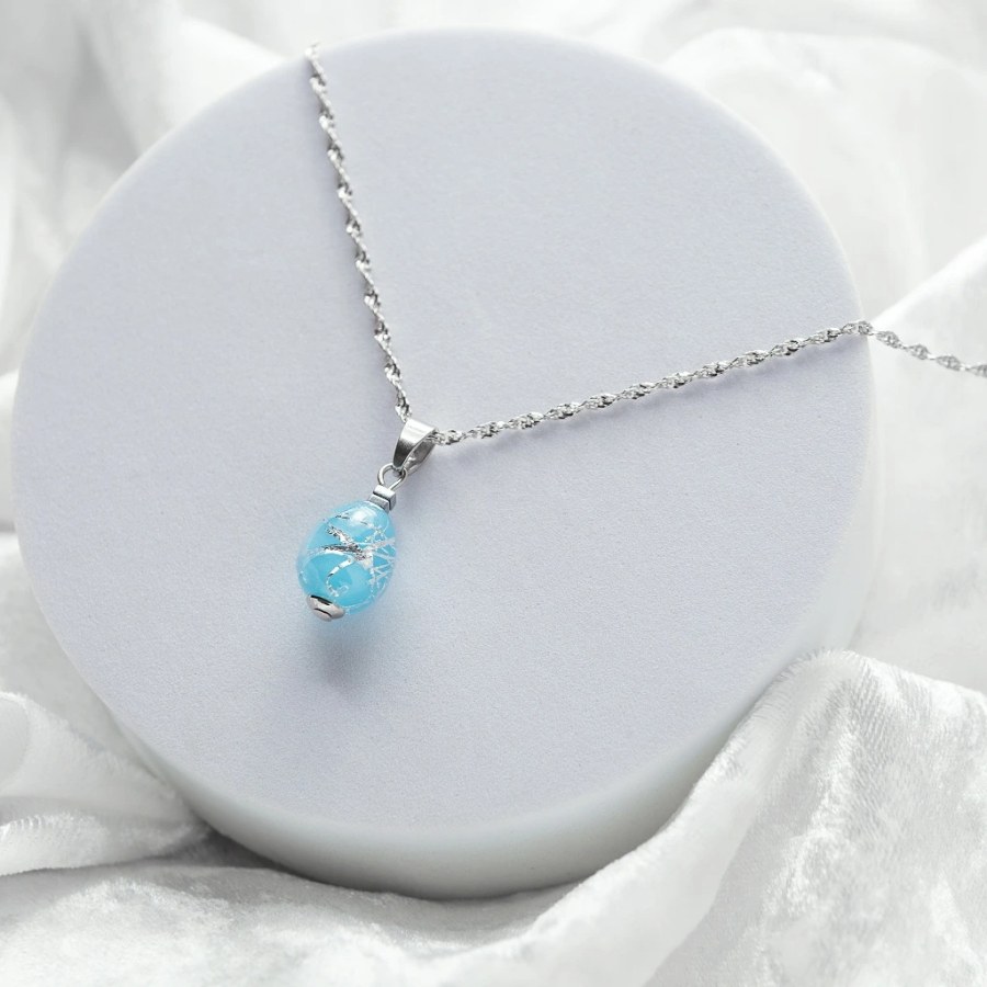 Lampglas Jemný náhrdelník Ice Nude s&nbsp;ryzím stříbrem NNM11/AG/RHO 45 cm - Náhrdelníky