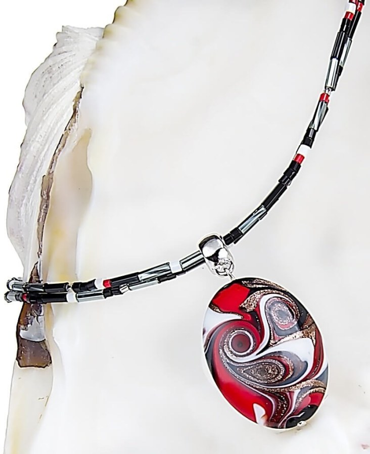 Lampglas Magický náhrdelník Mayan Love s perlou Lampglas NP37 - Náhrdelníky