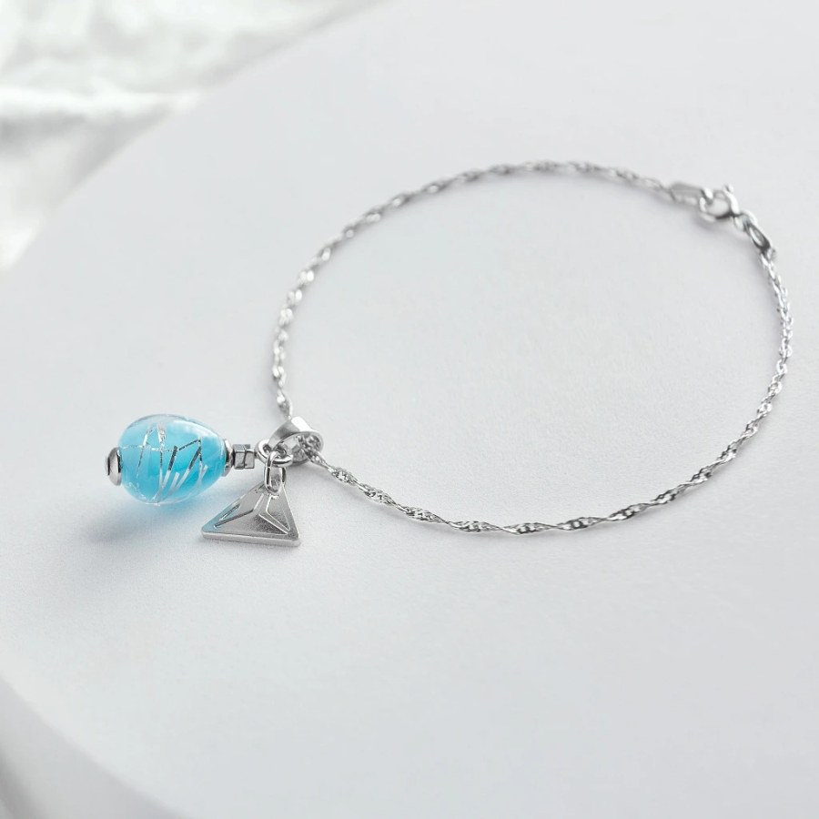 Lampglas Náramek Ice Nude s&nbsp;ryzím stříbrem BNM12/AG/RHO 17 cm - Náramky Náramky s&nbsp;přívěsky