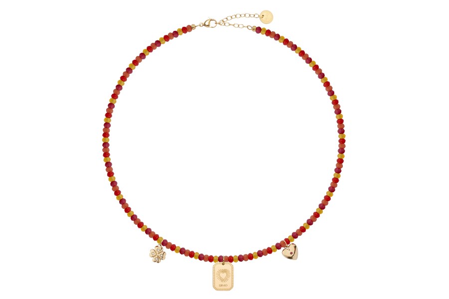 Liu Jo Barevný korálkový náhrdelník z&nbsp;oceli Icones LJ3155 - Náhrdelníky Náhrdelníky s&nbsp;korálky