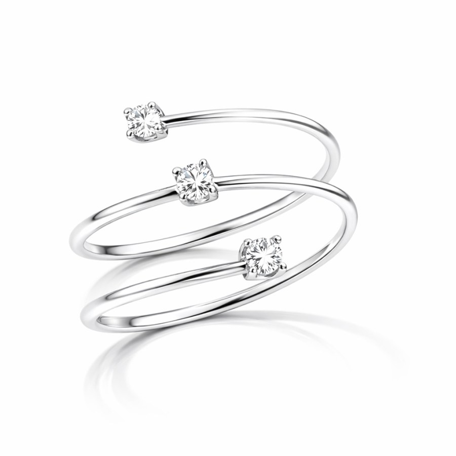 Liu Jo Designový otevřený prsten se zirkony LJ2491M 52 mm - Prsteny Prsteny s&nbsp;kamínkem