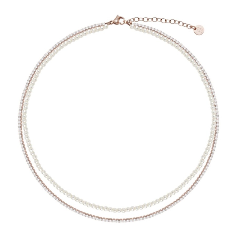 Liu Jo Dvojitý pozlacený perlový náhrdelník pro ženy LJ3028 - Náhrdelníky Perlové náhrdelníky