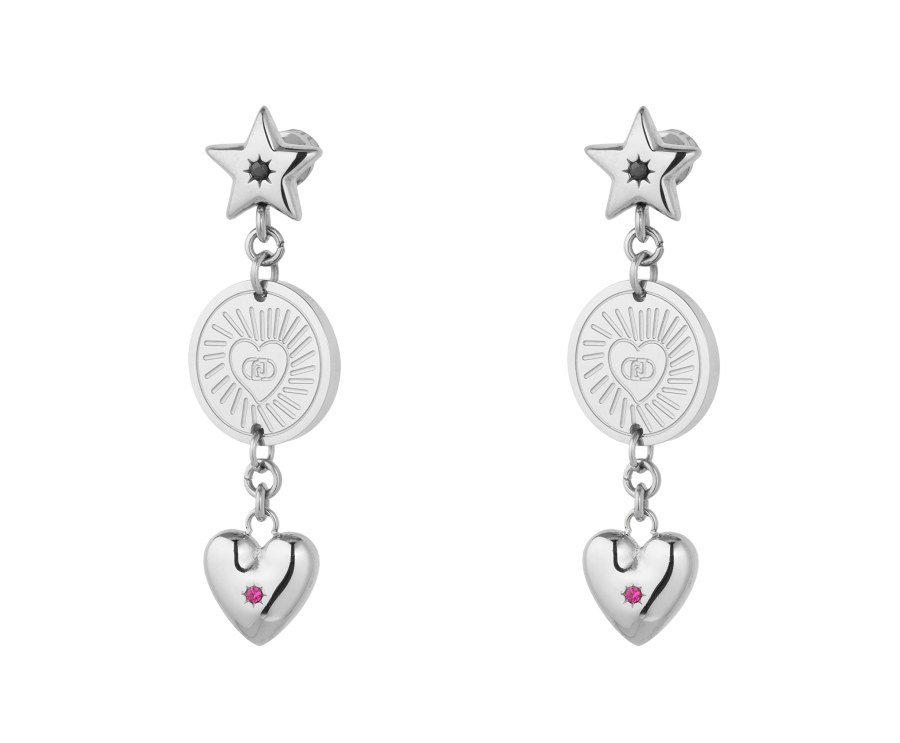 Liu Jo Ocelové visací náušnice s&nbsp;krystaly Icones LJ3186 - Náušnice Visací náušnice