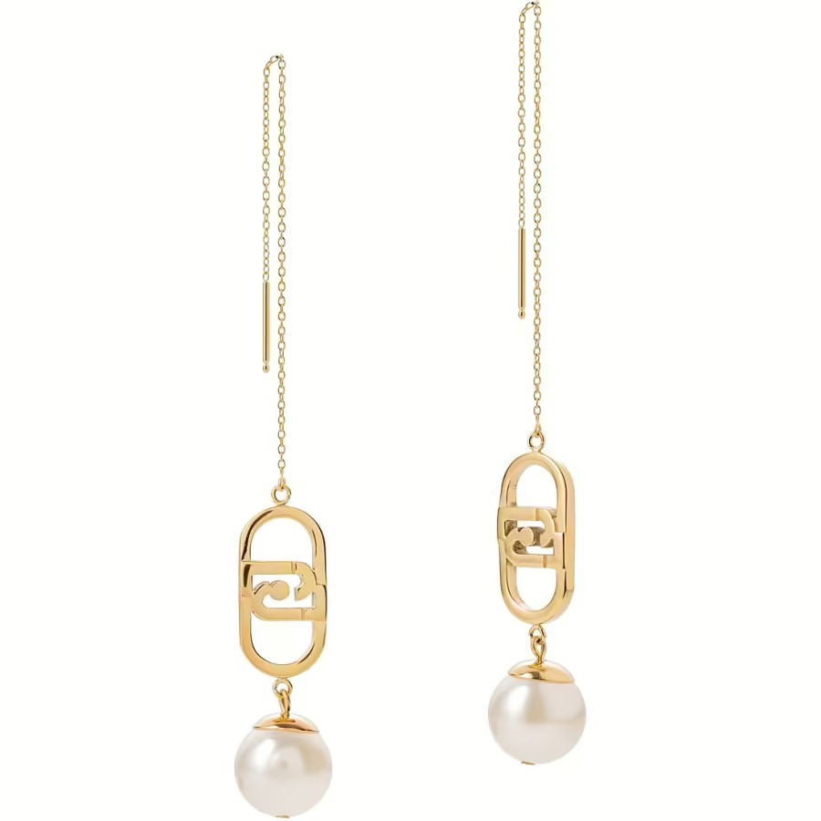 Liu Jo Okouzlující pozlacené náušnice s perlou Fashion LJ2210 - Náušnice Visací náušnice
