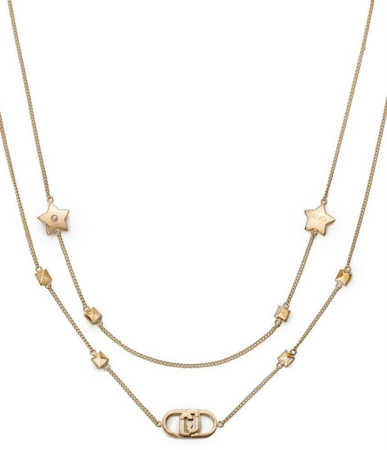 Liu Jo Pozlacený dvojitý náhrdelník z oceli Fashion LJ2204 - Náhrdelníky
