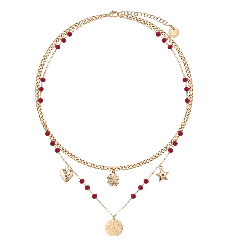 Liu Jo Pozlacený náhrdelník s&nbsp;přívěsky Icones LJ3177 - Náhrdelníky Náhrdelníky s&nbsp;korálky