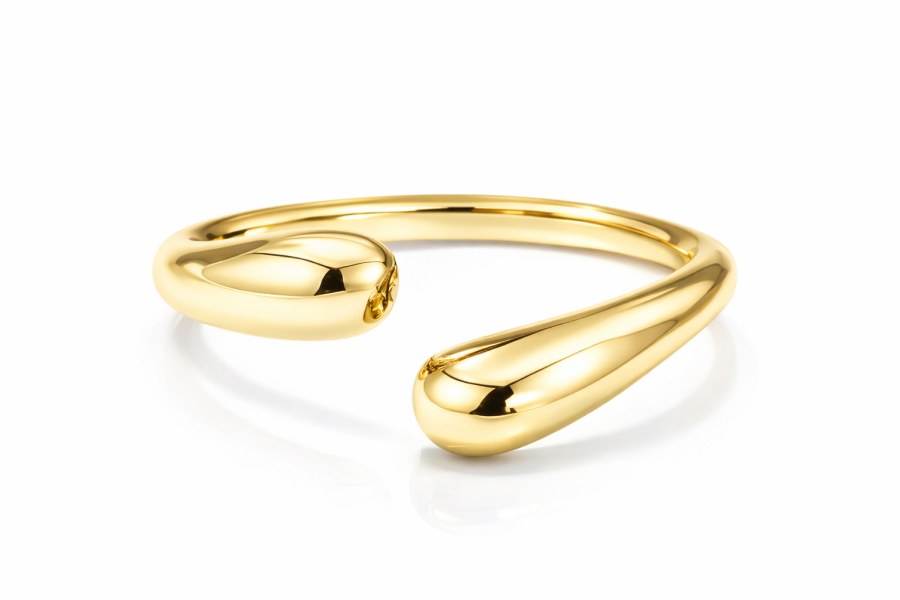 Liu Jo Pozlacený otevřený prsten z&nbsp;oceli LJ2387M 50 mm - Prsteny Prsteny bez kamínku