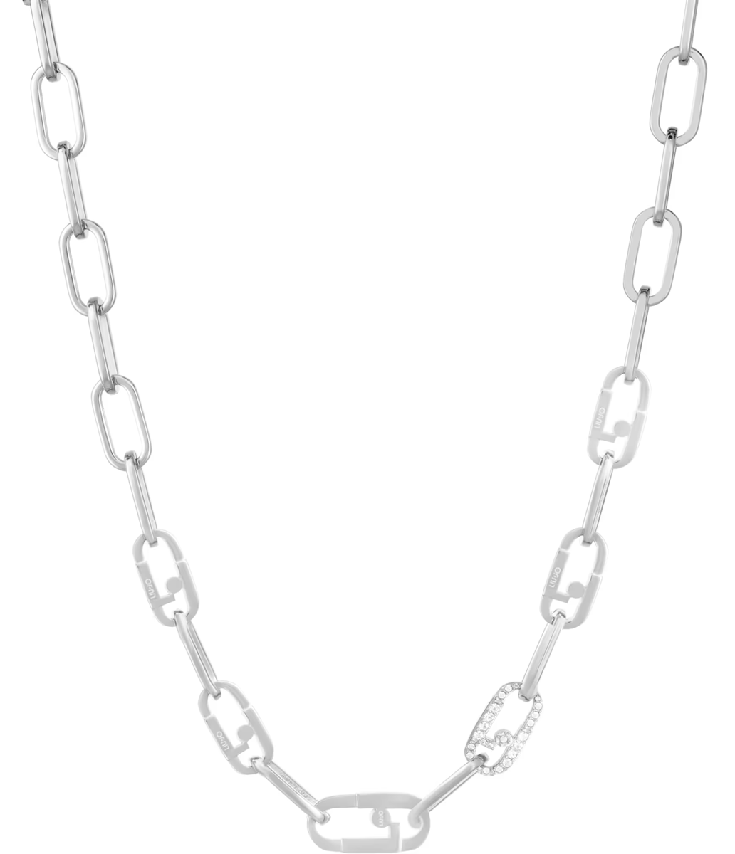 Liu Jo Půvabný ocelový náhrdelník s krystaly Identity LJ1959 - Náhrdelníky