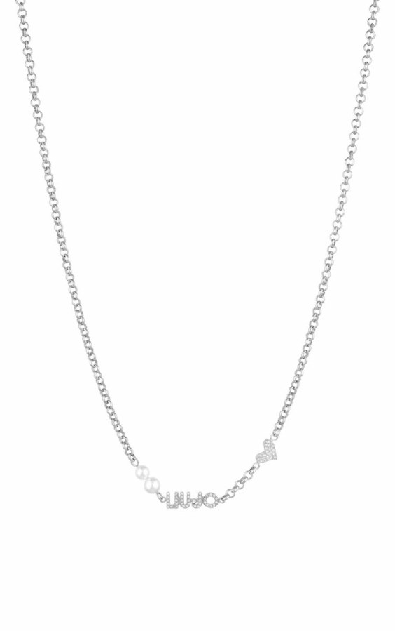 Liu Jo Romantický ocelový náhrdelník s perličkami Icona LJ1689 - Náhrdelníky