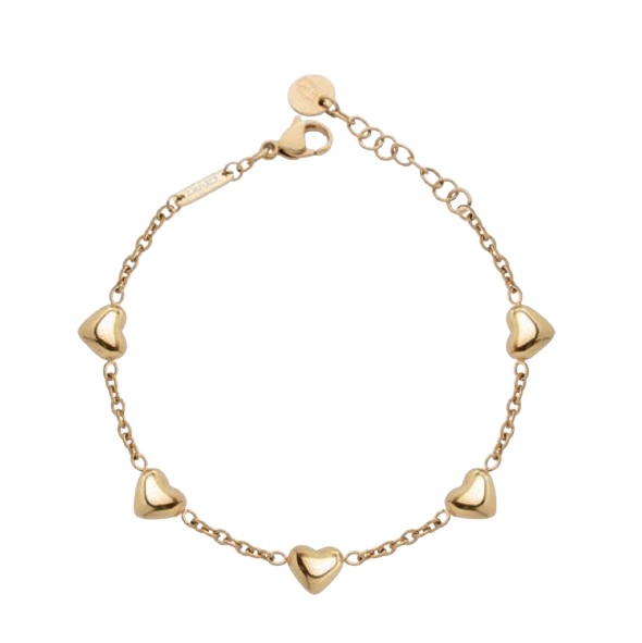 Liu Jo Srdcový pozlacený řetízkový náramek Icones LJ3192 - Náramky Řetízkové náramky