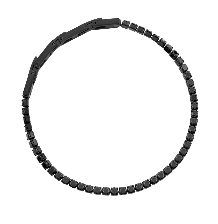 Liu Jo Třpytivý černý náramek s krystaly MLJ337 - Náramky Řetízkové náramky