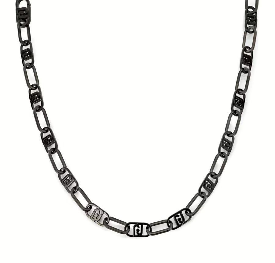 Liu Jo Výrazný černý náhrdelník z oceli Fashion LJ2230 - Náhrdelníky