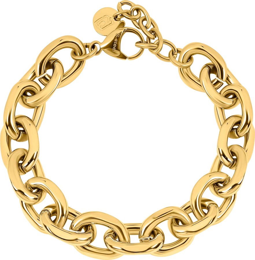 Liu Jo Výrazný dámský náramek z&nbsp;pozlacené oceli LJ2332 - Náramky Řetízkové náramky