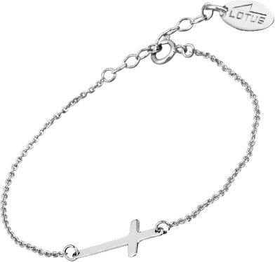 Lotus Silver Designový stříbrný náramek s křížkem pro ženy LP1223-2/2 - Náramky Náramky se symboly