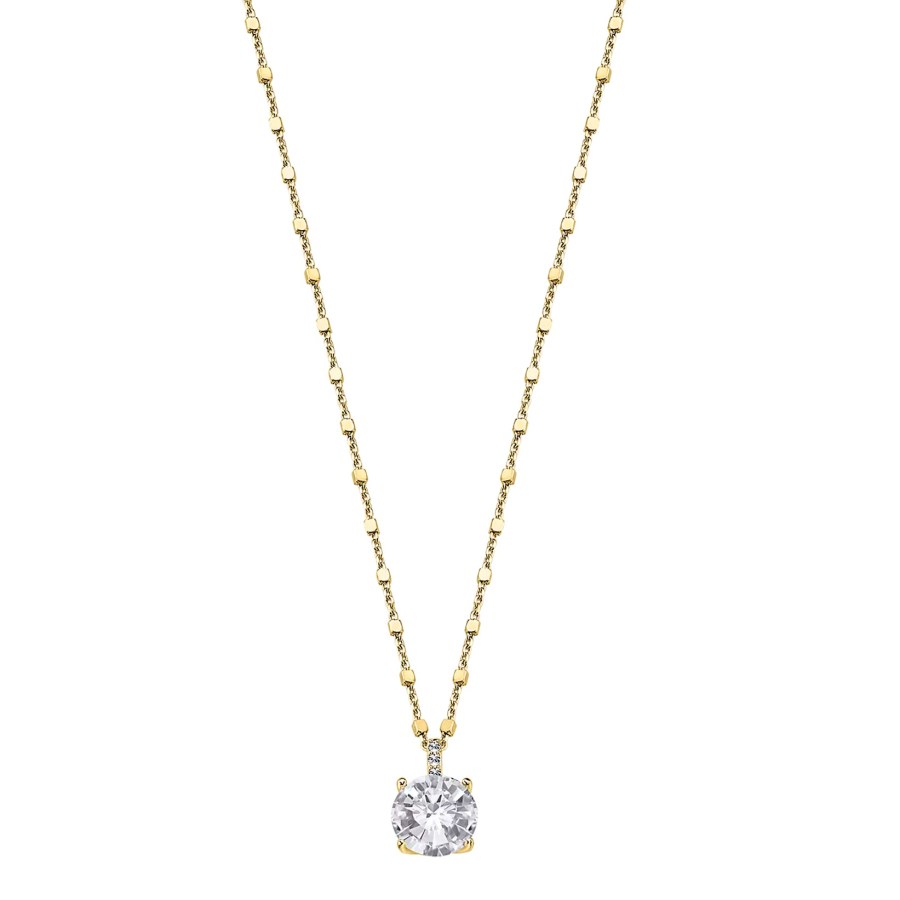 Lotus Silver Elegantní pozlacený náhrdelník ze stříbra s čirými krystaly Swarovski LP2005-1/5 (řetízek, přívěsek) Lotus Silver Elegantní pozlacený náhrdelník ze stříbra s čirými krystaly Swarovski LP2005-1/5 (řetízek, přívěsek) - Náhrdelníky