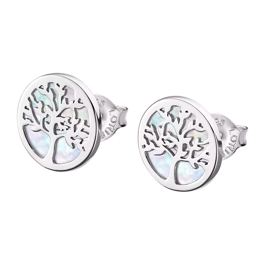 Lotus Silver Krásné stříbrné náušnice pro ženy Strom života LP1821-4/1 - Náušnice Pecky