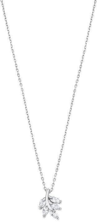 Lotus Silver Líbivý stříbrný náhrdelník s čirými zirkony Větvička LP3086-1/1 - Náhrdelníky