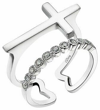 Lotus Silver Netradiční stříbrný prsten pro ženy LP1618-3/1 - Prsteny Prsteny s kamínkem