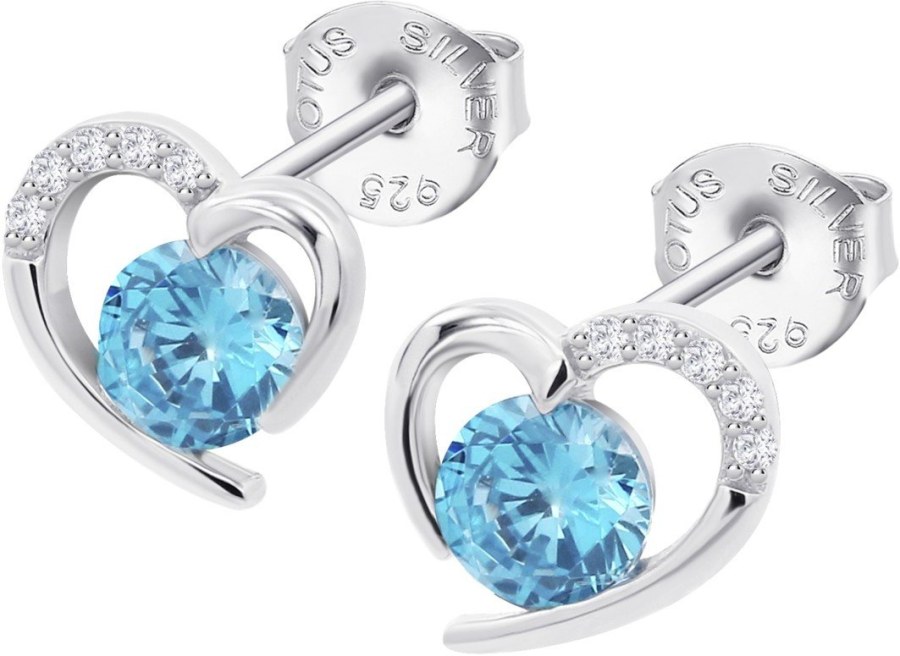 Lotus Silver Třpytivé stříbrné náušnice Srdce Moments LP3106-4/3 - Náušnice Pecky