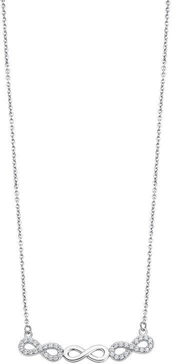 Lotus Silver Třpytivý stříbrný náhrdelník s čirými zirkony Nekonečno LP3316-1/1 - Náhrdelníky