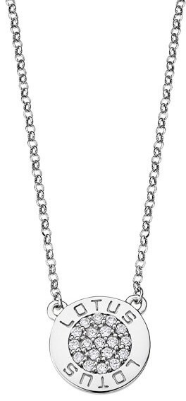 Lotus Silver Třpytivý stříbrný náhrdelník s čirými zirkony pro ženy LP1252-1/1 - Náhrdelníky