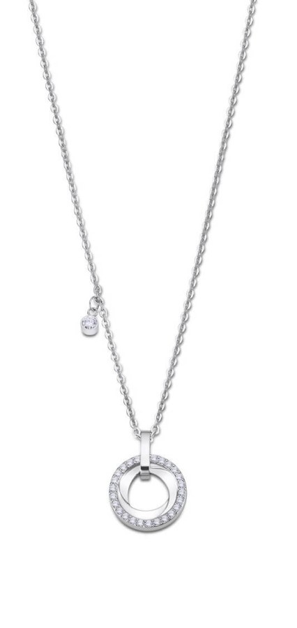 Lotus Style Elegantní ocelový náhrdelník se zirkony Woman Basic LS2176-1/1 - Náhrdelníky