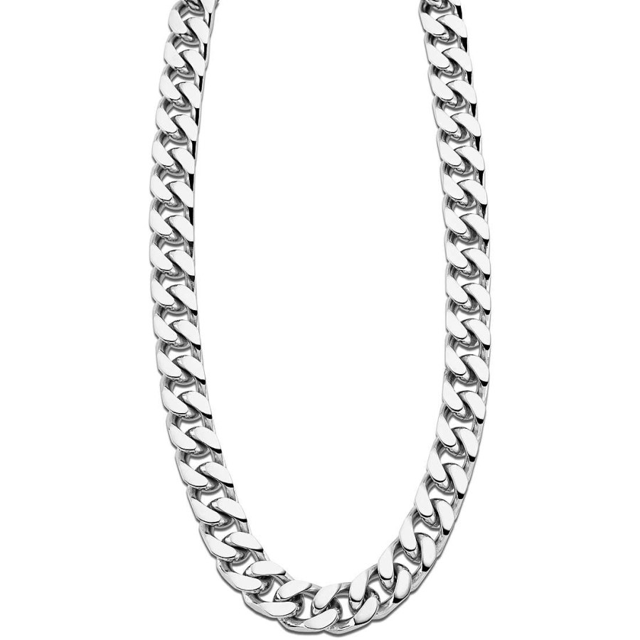 Lotus Style Masivní ocelový náhrdelník pro muže Men in Black LS1933-1/1 - Náhrdelníky