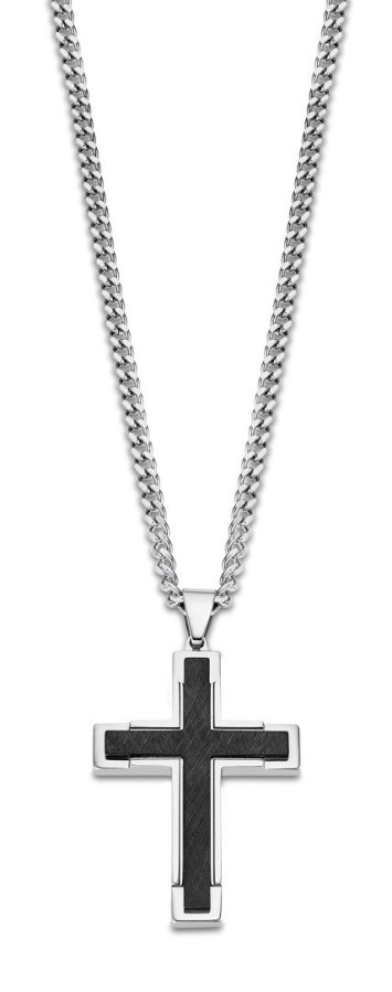 Lotus Style Pánský náhrdelník s křížkem Men in Black LS2256-1/2