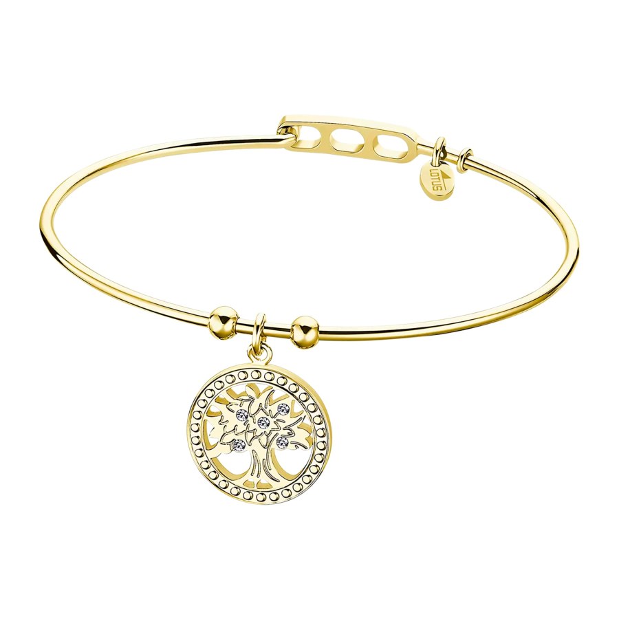 Lotus Style Pevný pozlacený náramek s přívěskem Strom života Millennial LS2120-2/3 Lotus Style Pevný pozlacený náramek s přívěskem Strom života Millennial LS2120-2/3 - Náramky Pevné náramky