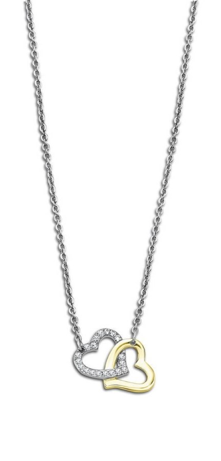 Lotus Style Romantický ocelový bicolor náhrdelník Woman`s Heart LS2117-1/1 - Náhrdelníky