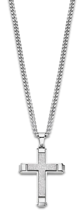 Lotus Style Stylový náhrdelník s&nbsp;křížkem Men in Black LS2256-1/1 - Náhrdelníky