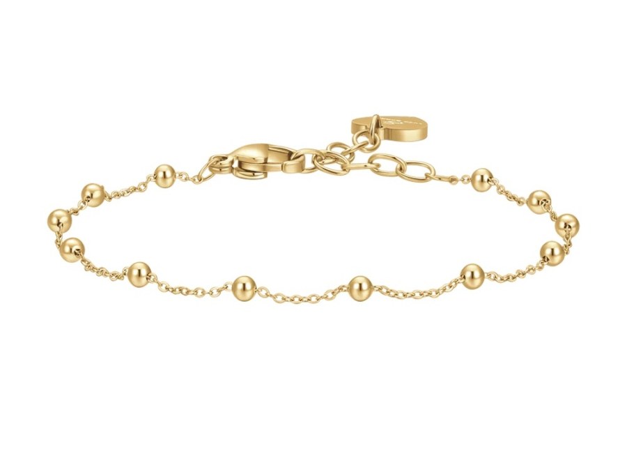 Luca Barra Dámský pozlacený náramek s&nbsp;kuličkami BK2779 - Náramky Řetízkové náramky