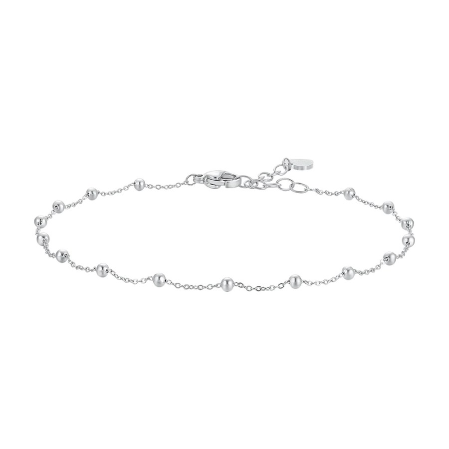 Luca Barra Minimalistický ocelový nákotník s&nbsp;kuličkami CV164 - Náramky Náramky na nohu