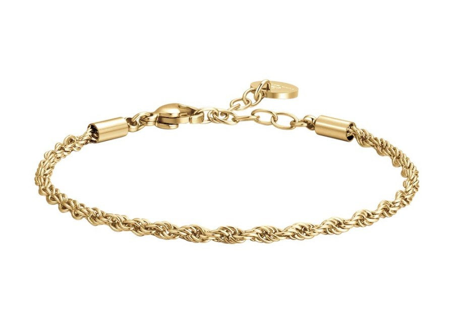 Luca Barra Moderní pozlacený náramek pro ženy Valis BK2783