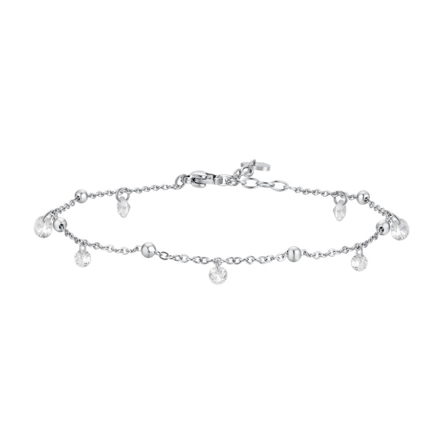 Luca Barra Slušivý ocelový nákotník se zirkony CV172 - Náramky Náramky na nohu