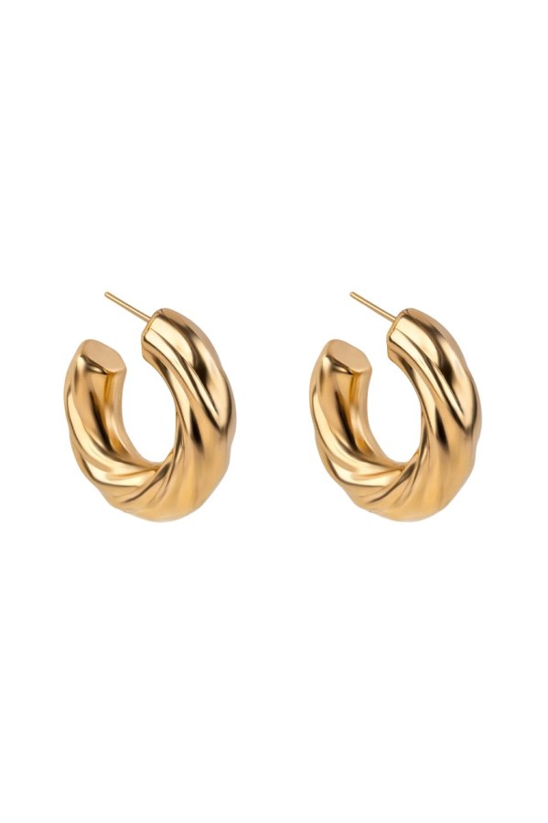Marc Malone Moderní pozlacené kruhy Celeste Gold Earrings MCE250192G - Náušnice Kruhy