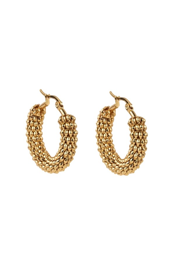 Marc Malone Originální pozlacené náušnice Ayla Gold Earrings MCE250201G - Náušnice Kruhy