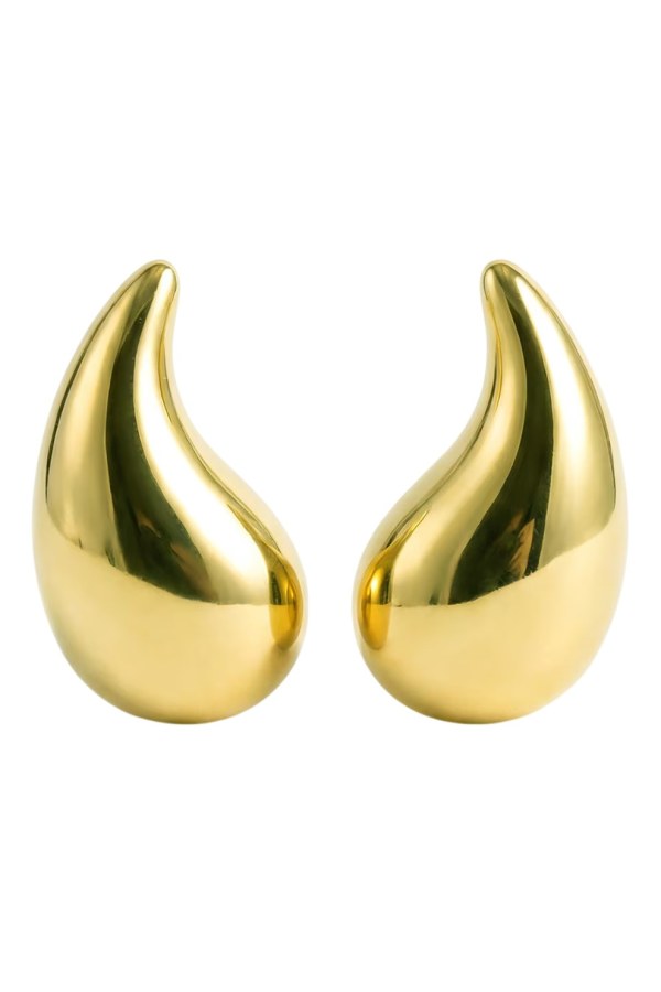 Marc Malone Oslnivé pozlacené náušnice Tear Drop MCE260876G