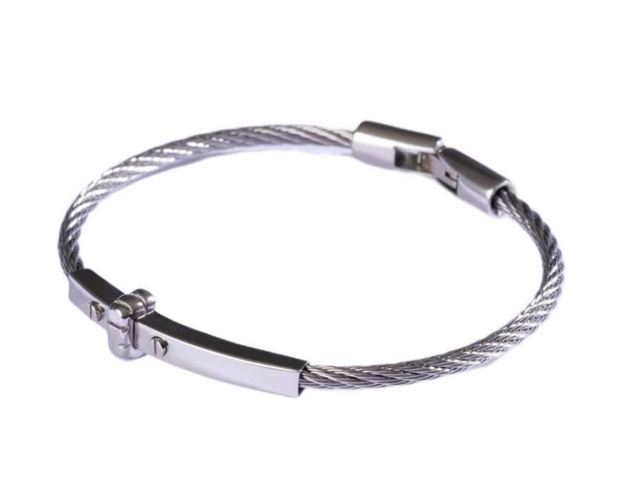 Marc Malone Pánský ocelový náramek MCGB5001S - Náramky Pevné náramky