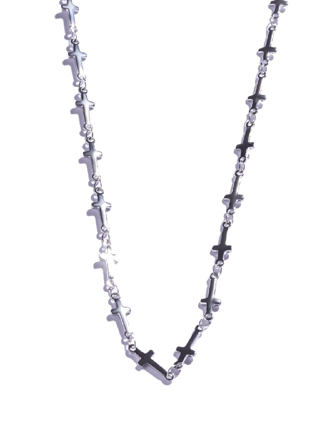 Marc Malone Pánský ocelový řetízek s&nbsp;křížky MCGN5057S - Náhrdelníky