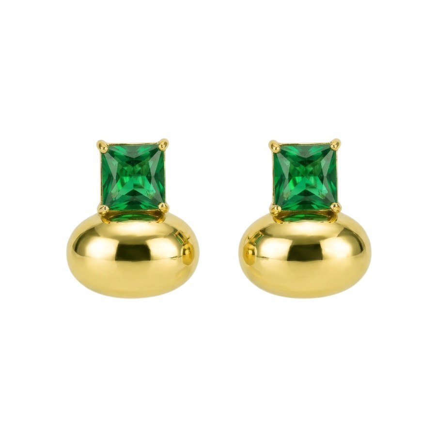 Marc Malone Pozlacené moderní náušnice Unity Earrings MCE260685G
