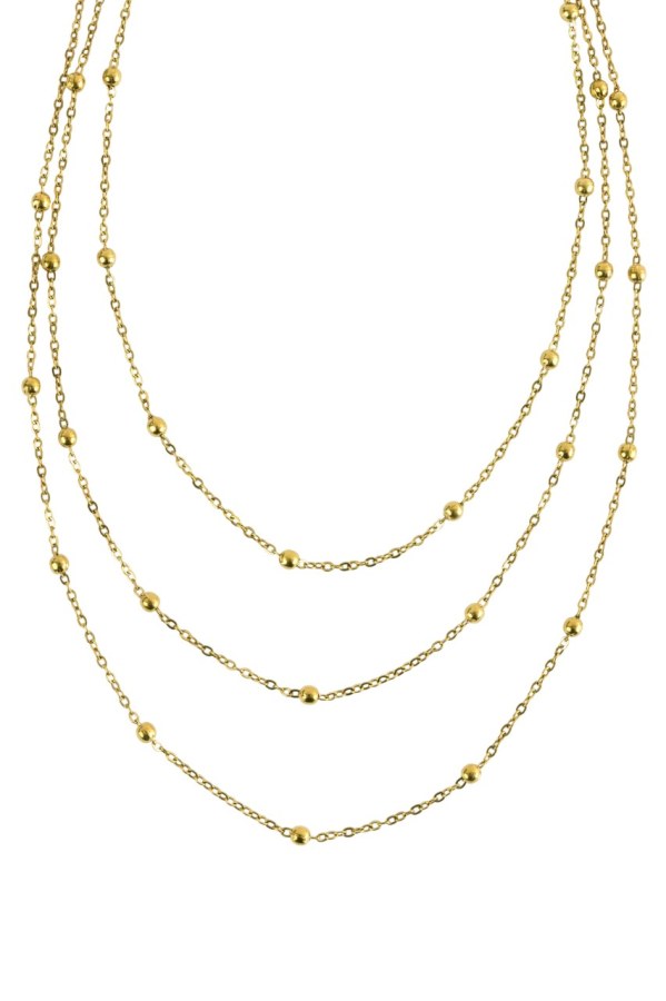 Marc Malone Trojitý pozlacený náhrdelník Giselle MCN260625G - Náhrdelníky