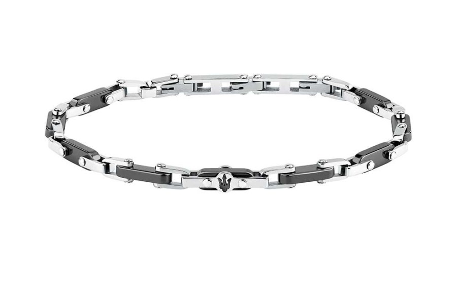 Maserati Fashion ocelový náramek pro muže Ceramic JM226ATZ75 - Náramky Řetízkové náramky