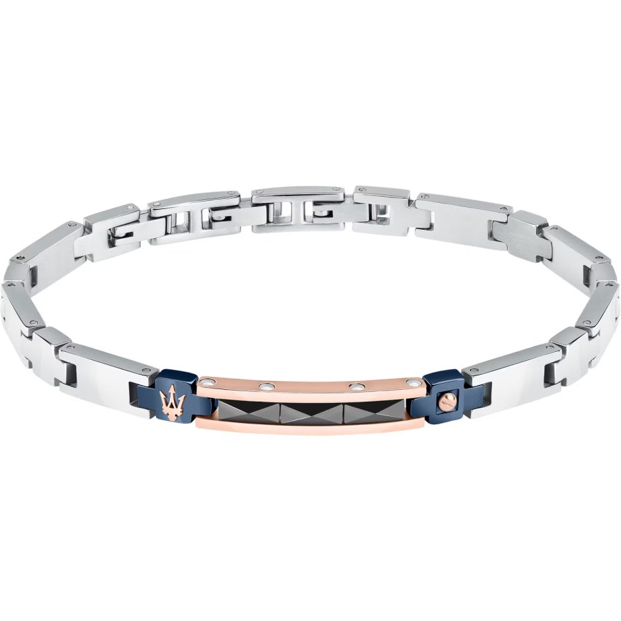 Maserati Fashion pánský náramek z oceli Ceramic JM224ATZ38 Maserati Fashion pánský náramek z oceli Ceramic JM224ATZ38 - Náramky Řetízkové náramky