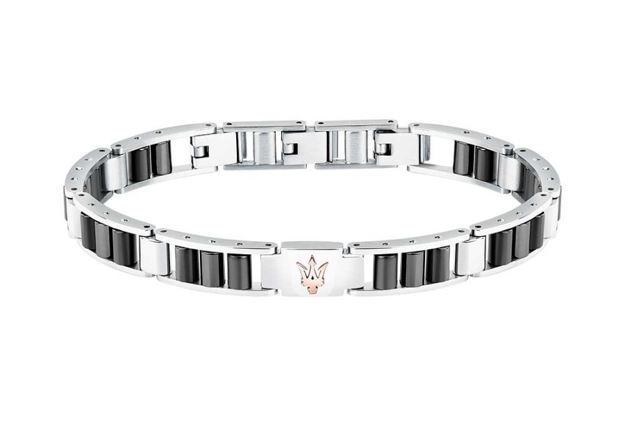 Maserati Pánský ocelový náramek Ceramic JM225ATZ53 - Náramky Řetízkové náramky