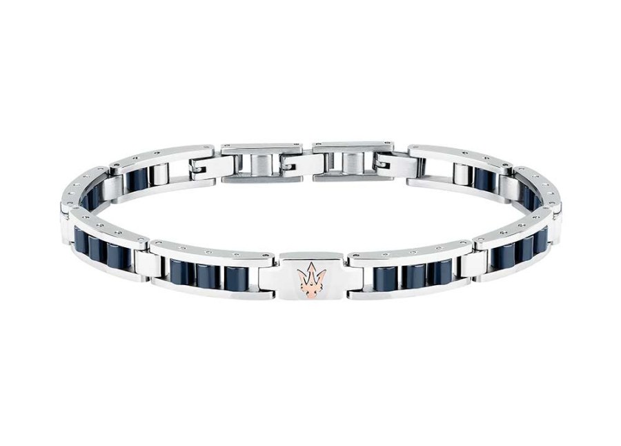 Maserati Pánský ocelový náramek Ceramic JM225ATZ58 - Náramky Řetízkové náramky