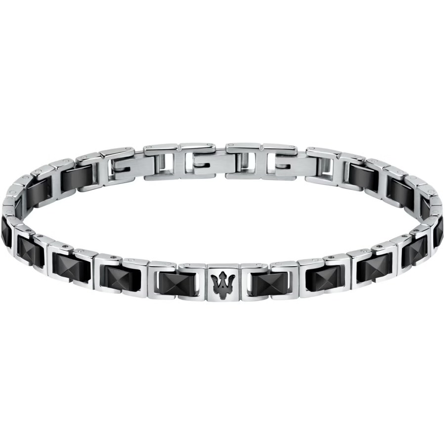 Maserati Pánský ocelový náramek Ceramic JM420ATI07 Maserati Pánský ocelový náramek Ceramic JM420ATI07 - Náramky Řetízkové náramky