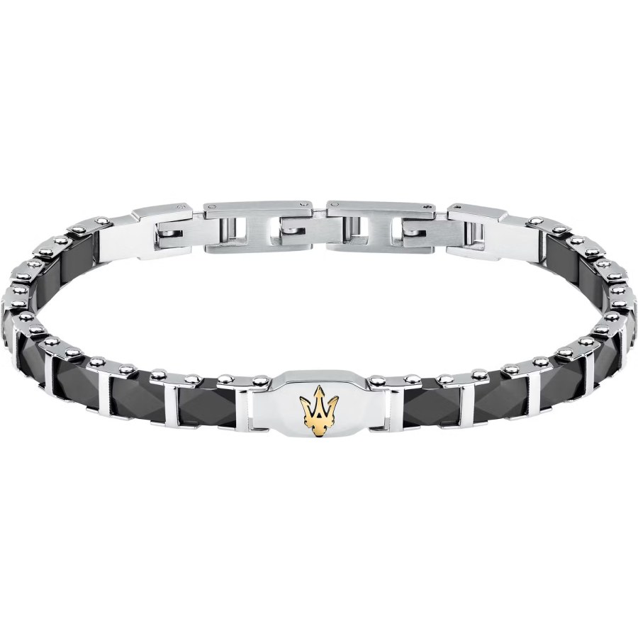 Maserati Pánský ocelový náramek Ceramic JM424ATZ44 Maserati Pánský ocelový náramek Ceramic JM424ATZ44 - Náramky Řetízkové náramky