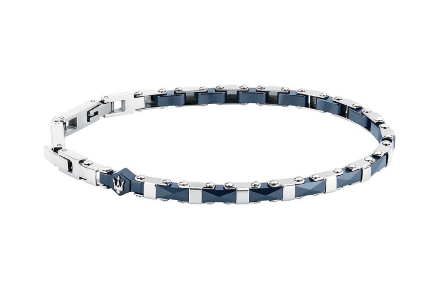 Maserati Stylový pánský náramek Ceramic JM226ATZ84 - Náramky Řetízkové náramky